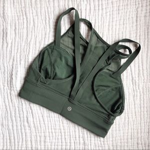 Lululemon Strappy Crop Bra - Army Green
